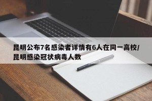 昆明公布7名感染者详情有6人在同一高校/昆明感染冠状病毒人数